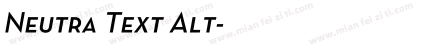 Neutra Text Alt字体转换